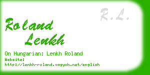 roland lenkh business card